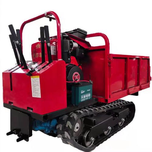 1吨全地形爬山虎履带运输车工地山地农用小型手扶拖拉机翻斗自卸 1吨