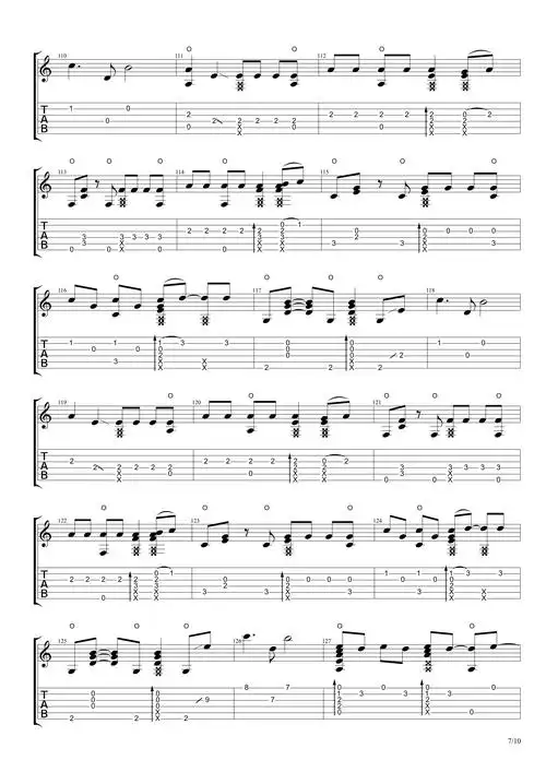 despacito吉他谱吉他指弹独奏谱完整版指弹谱