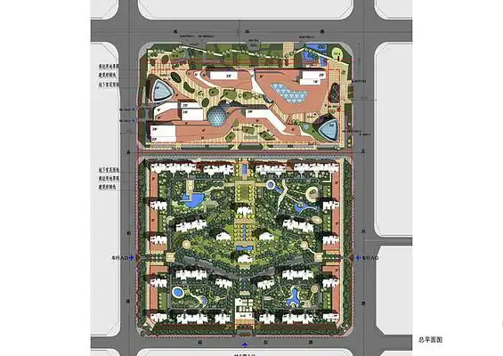 小区规划彩平图