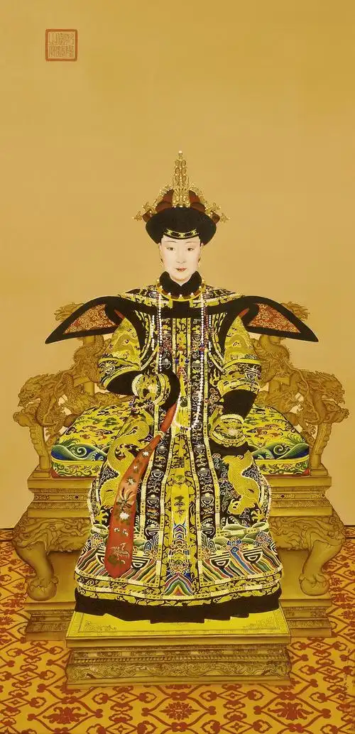 0317 清乾隆 珐琅彩孝贤纯皇后像瓷板