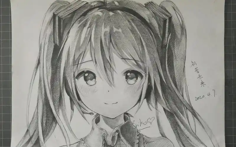 手绘540分钟画出初音未来你会永远唱歌给我听的对吧我的未来我曾经