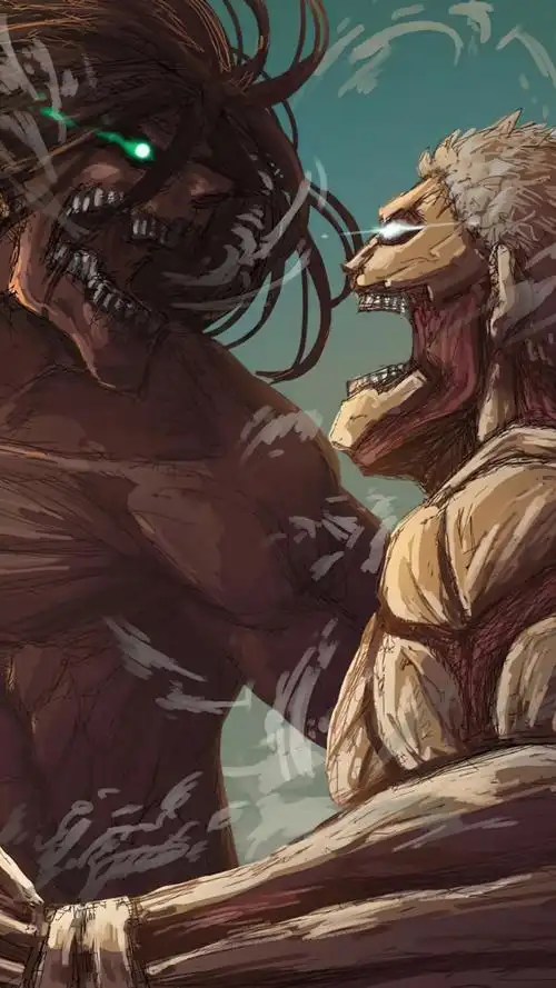 的巨人 艾伦耶格尔 eren attack 莱纳·布朗 reiner braun 铠之巨人