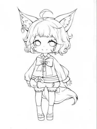 板绘素材人物线稿素材