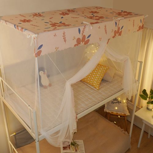 蚊帐下铺纹学生0.9x1.9宿舍蚊帐1.2米床单人wen蚊帐防蚊寝室网红i