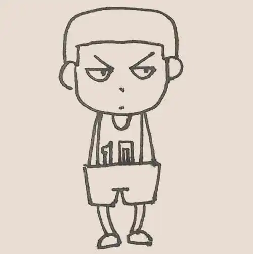 q版樱木花道简笔画彩色画法步骤图解教程,简笔画图片