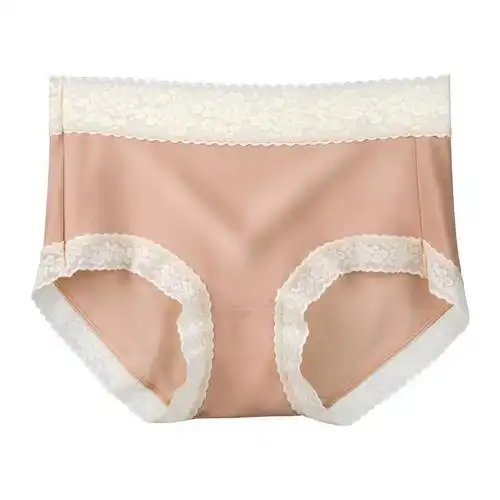 性感内裤冰丝透气日系少女无痕蕾丝内裤女桑蚕丝盒装女士内裤