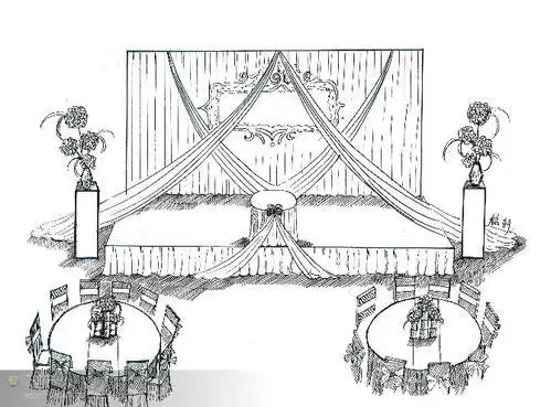 在舞台跳舞简笔画