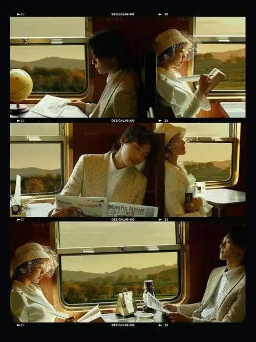 绿皮火车04浪漫复古电影感婚纱照