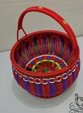 纯手工藤条编织提菜篮传统水果篮野餐篮收纳用品