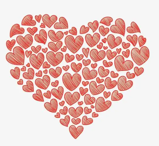 爱心拼成心形大爱心