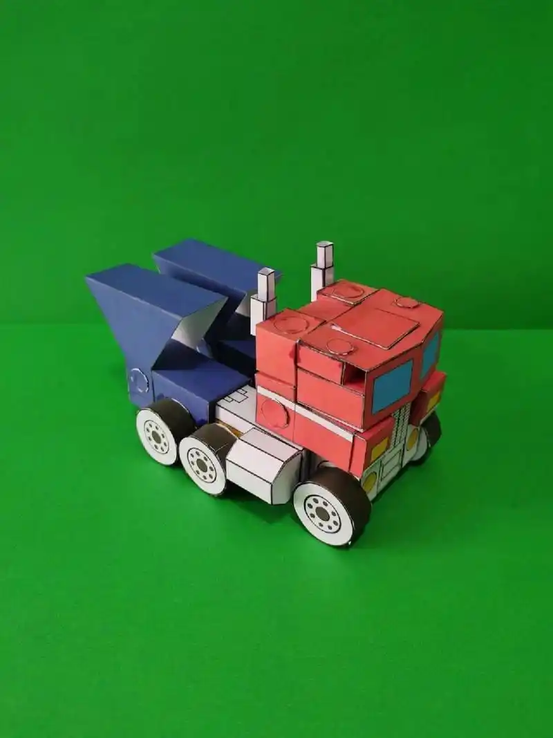 变形金刚g1擎天柱可变形纸模型diy手工 变形金刚 手工