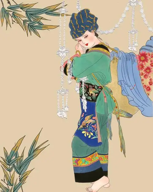 傣族姑娘|插画|商业插画|飞跃时空的天空 - 临摹作品 - 站酷 (zcool)