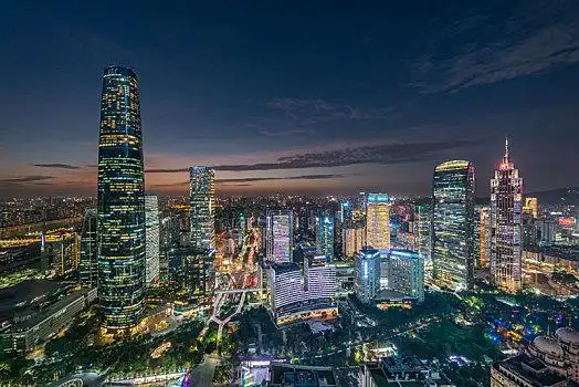 广州珠江新城cbd夜景