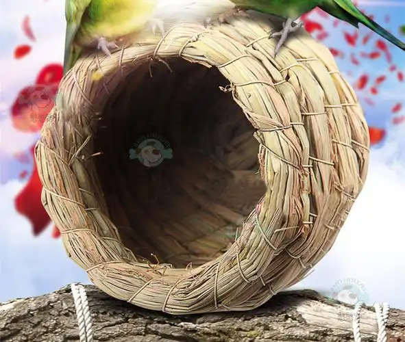 鸟窝草窝 虎皮鹦鹉窝画眉相思鸟草编窝鸟巢小鸟窝繁殖窝用品