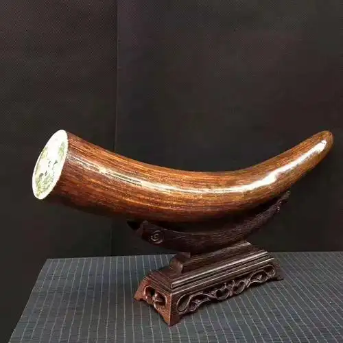 猛犸象牙金皮摆件
