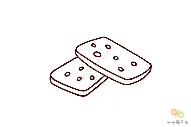美食图鉴饼干简笔画图片