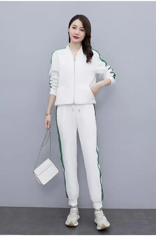 耐克网红炸街女士休闲运动服套装女春秋款学生减龄时尚开衫套装anike