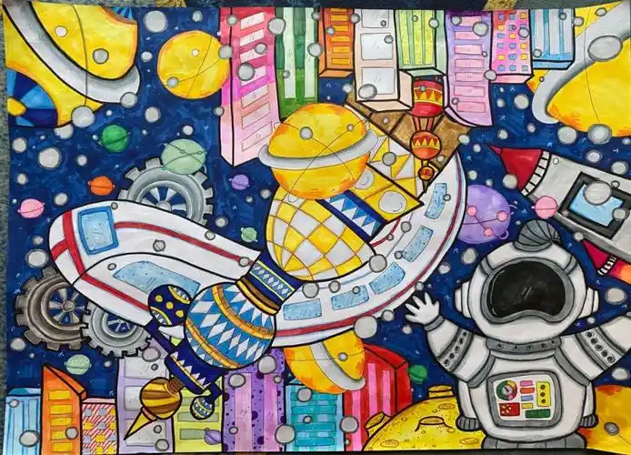 科学幻想画太空城市后续