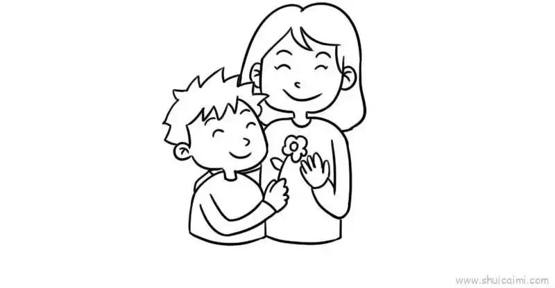 妈妈辛苦了儿童画怎么画妈妈辛苦了简笔画顺序