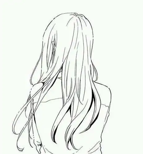 小清新动漫背影简笔画