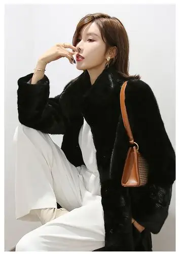 【冬上新】女款貂皮大衣20新长款裙摆起浪时尚年轻款水草外套块整貂裘