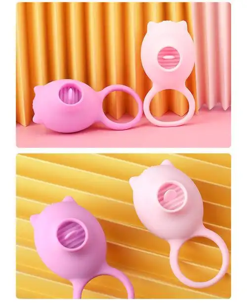 锁精环男用穿戴震动环舌舔充电防水另类玩具男女共用夫妻房事工具按摩