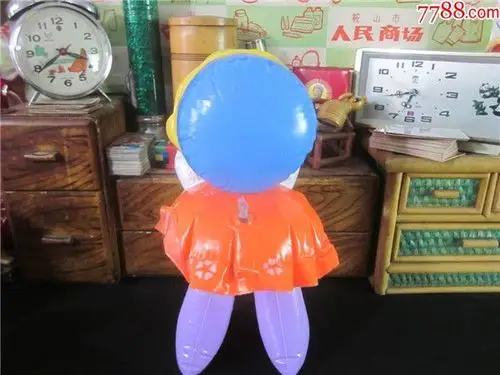 上世纪90年代以后塑料气球充气动物玩具~小女孩.