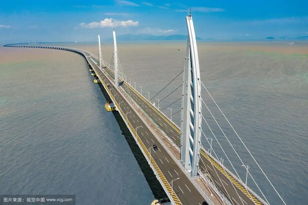 航拍港珠澳大桥全景