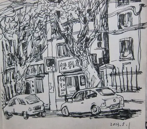 城市风景速写 - 相册 - 吴宝至 - 艺术家园-盘古艺术网