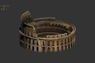 角斗场 遗址3d_vr_family-studio作品_建筑历史建筑_cg模型网