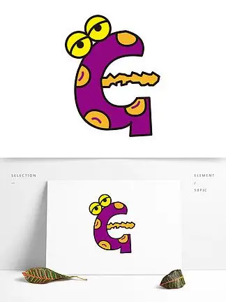 矢量 i>卡 /i> i>通 /i>创意 i>动 /i> i>物 /i> i>字 /i> i>母 /i>g