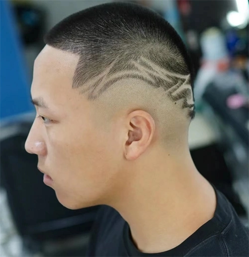 美式寸头雕刻 帅气酷炫时髦_男士短发 - 美发站