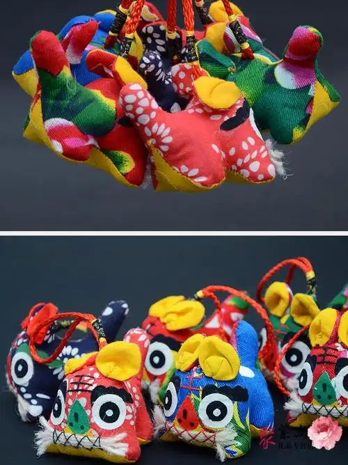 中国风特色出国礼品送老外纪念传统民间手工艺品小布老虎枕头挂件款