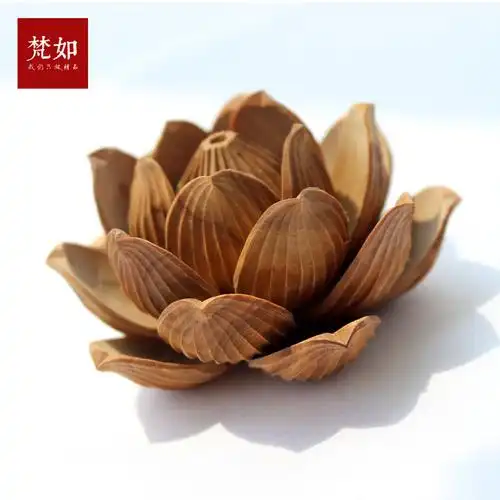 精品纯手工雕刻木质工艺品澳洲檀香木莲花大荷花汽车挂件配饰品