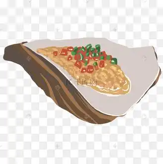 精美的烤扇贝插画