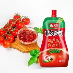 笑厨番茄沙司家用小包330g新疆特产番茄酱披萨薯条手抓饼挤压袋装