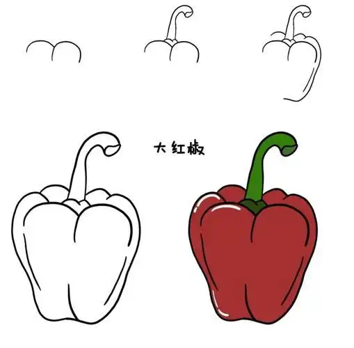 蔬菜简笔画2_简笔画_蔬菜_人文_绘画