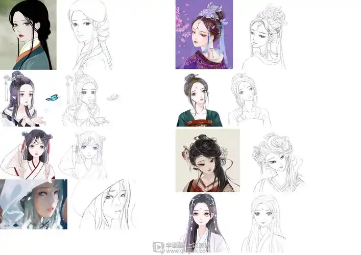 古风插画鼻子的基本画法