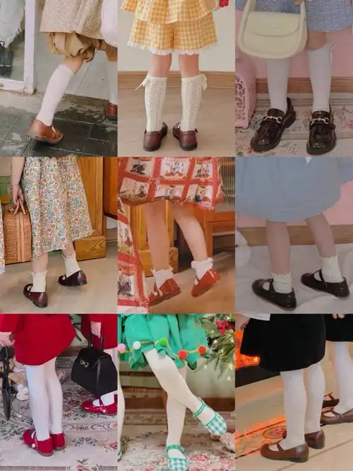 女儿们的16双白袜子分享04附穿搭图