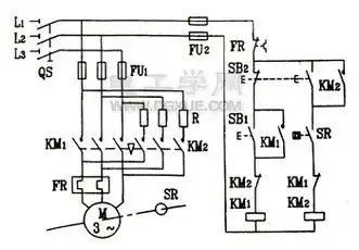 三相电动机单向启动反接制动控制电路图解