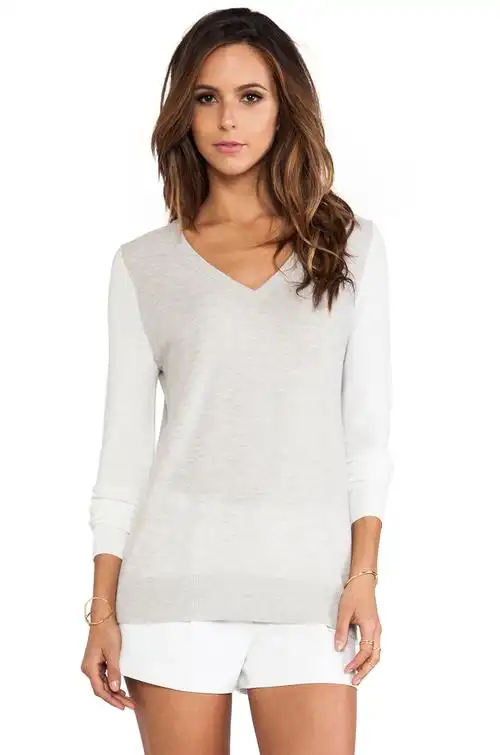 chelsea v-neck 炫彩色块 v领款