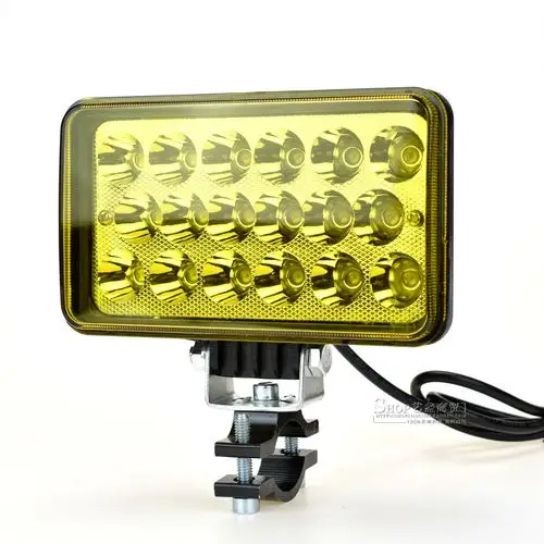 电动车led大灯改装摩托车前大灯泡超亮黄光雾灯强光射灯外置防水