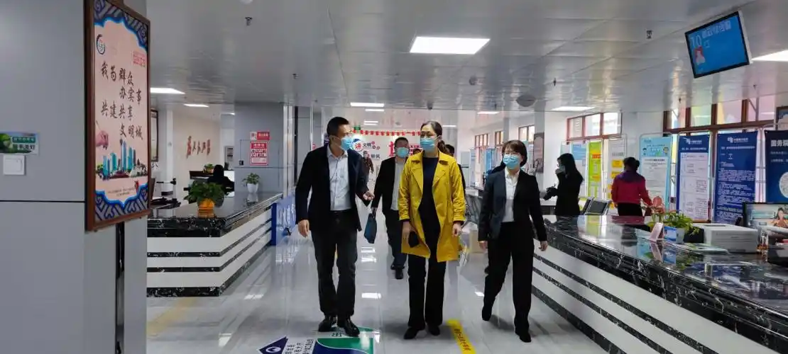 柳州市行政审批局局长朱霞一行到三江县调研