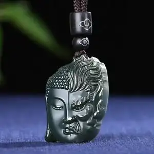 和田玉佛魔吊坠一念之间挂件一念成佛一念成魔玉佩个性项坠男女款