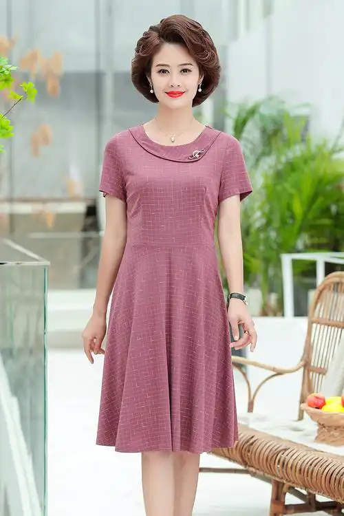 青年妈妈连衣裙