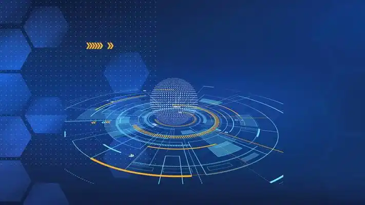 一组蓝色抽象科技感ppt背景图片