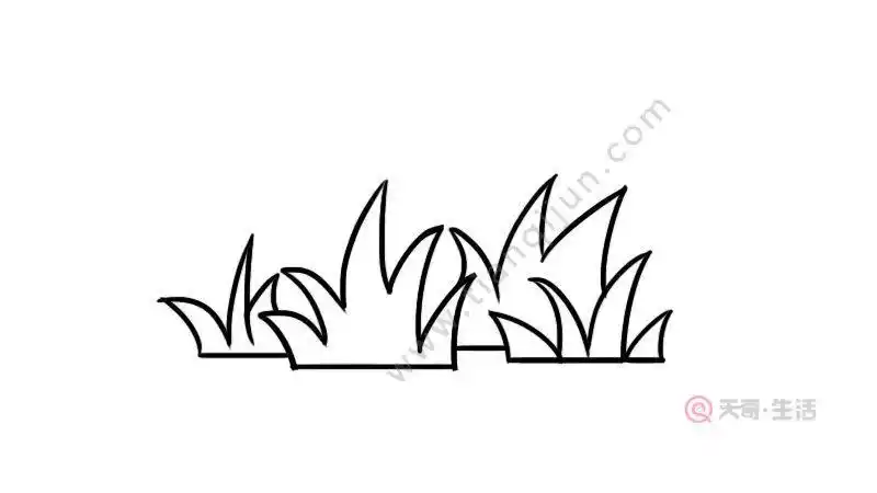 简单草丛的简笔画 简笔画图片大全-蒲城教育文学网