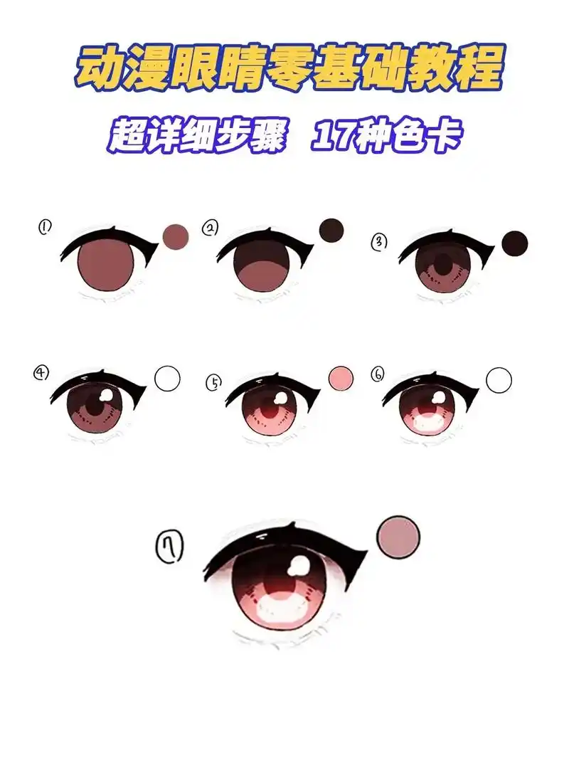 动漫眼睛画法来咯.布灵布灵大眼睛的画法来咯 步骤详细,四个案 - 抖音