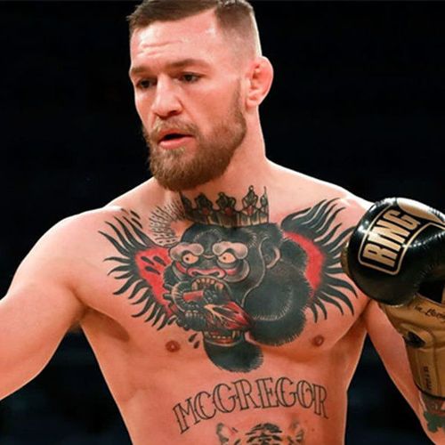 花胸ufc嘴炮纹身贴康纳麦格雷戈防水持久逼真前胸胸甲大猩猩皇冠