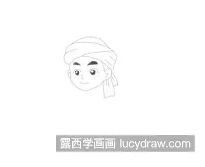 海力布怎么画猎人海力布的简笔画步骤有几步